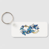 Porte-clés Symbole infini de papillons Morpho bleus (Verso)