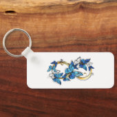 Porte-clés Symbole infini de papillons Morpho bleus (Verso)