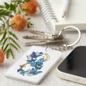 Porte-clés Symbole infini de papillons Morpho bleus (Devant droit)