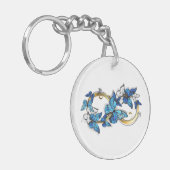 Porte-clés Symbole infini de papillons Morpho bleus (Devant gauche)