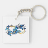 Porte-clés Symbole infini de papillons Morpho bleus (Dos)