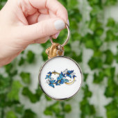 Porte-clés Symbole infini de papillons Morpho bleus (Main)