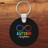 Porte-clés Symbole infini de sensibilisation et d'acceptation (Recto)