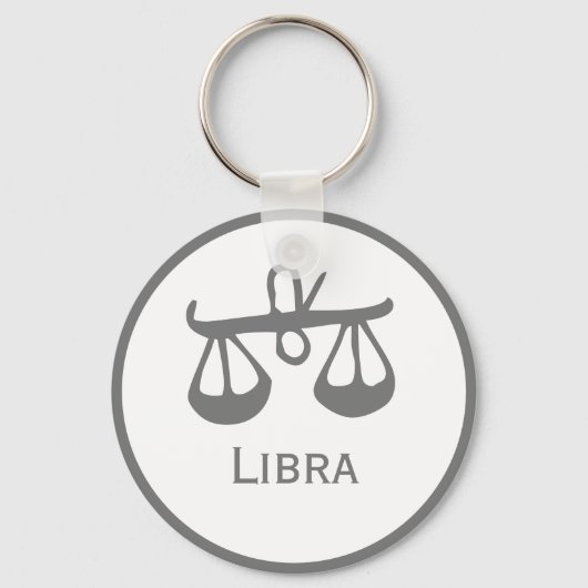 Porte-clés Symbole Libra du design Zodiac (Verso)
