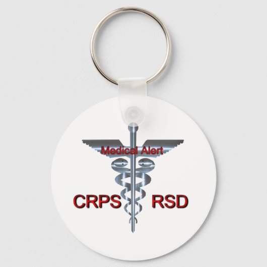 Porte-clés Symbole Médicale - Alerte Médicale CRPS RSD (Recto)
