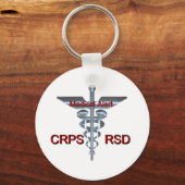 Porte-clés Symbole Médicale - Alerte Médicale CRPS RSD (Recto)