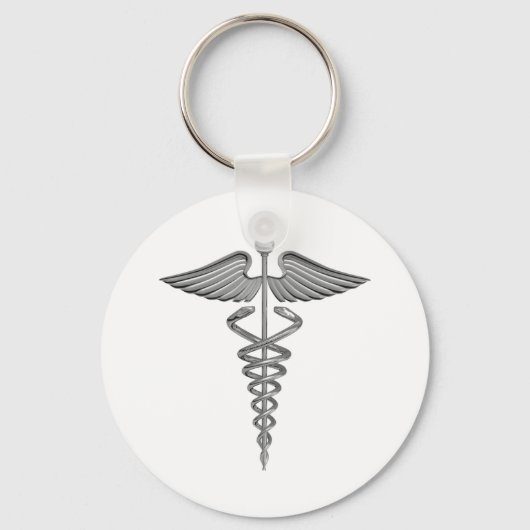 Porte-clés Symbole Médicale d'argent (Recto)