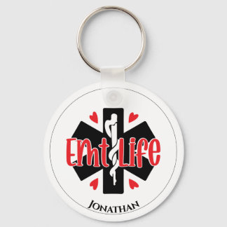Porte-clés Symbole Médicale personnalisé EMT Life