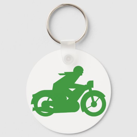Porte-clés Symbole moto vert (Recto)