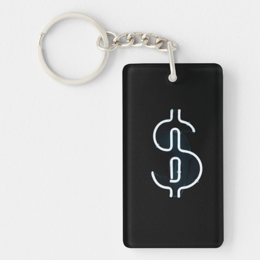 Porte-clés Symbole néon dollar (Devant)