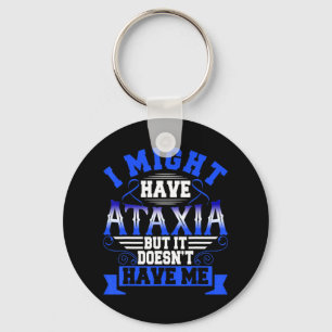 Porte-clés Symbole neurologique Ataxia Hémiataxie Bleu Ruban