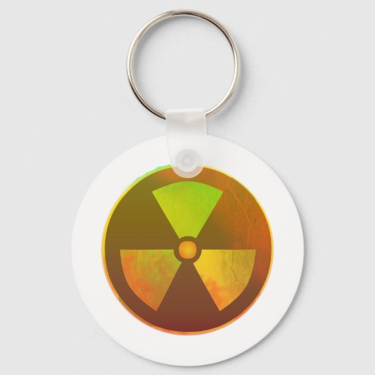 Porte-clés Symbole nucléaire Luminosité radioactive (Recto)