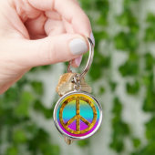 Porte-clés Symbole PAIX - OR (main)