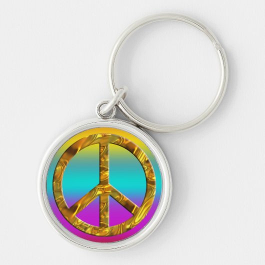 Porte-clés Symbole PAIX - OR (Devant)