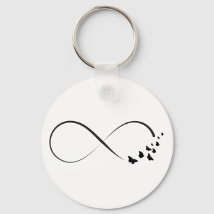 Porte-clés Symbole papillon infini