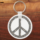 Porte-clés Symbole PEACE - ARGENT (Recto)
