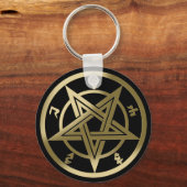 Porte-clés Symbole pentagramme classique (Recto)