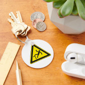 Porte-clés Symbole piéton à cordon de prudence