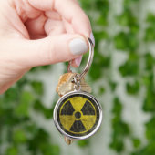 Porte-clés Symbole radioactif grunge (main)