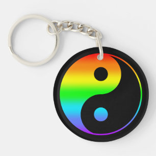 Porte-clés Symbole Rainbow Yin Yang