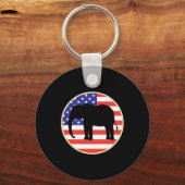 Porte-clés symbole républicain éléphant design (Recto)