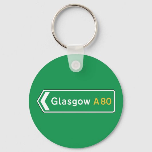 Porte-clés SYMBOLE ROUTIER DE Glasgow, ROYAUME-UNI (Recto)