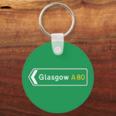 Porte-clés SYMBOLE ROUTIER DE Glasgow, ROYAUME-UNI (Recto)