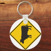 Porte-clés Symbole routier de la zone de bétail (Recto)