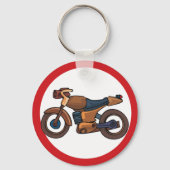 Porte-clés Symbole routier de moto (Verso)