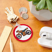 Porte-clés Symbole routier de moto