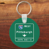 Porte-clés Symbole routier de Pittsburgh, PA (Recto)