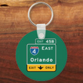 Porte-clés SYMBOLE ROUTIER D'Orlando, FL (Recto)