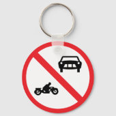 Porte-clés Symbole routier sans véhicules (Verso)