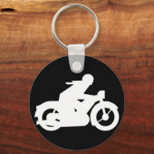 Porte-clés Symbole Silhouette Motorbiker (Recto)