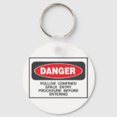 Porte-clés Symbole spatial confiné en danger (Recto)