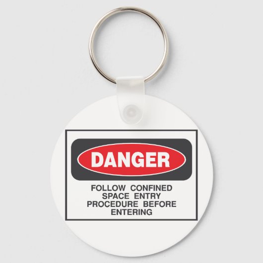 Porte-clés Symbole spatial confiné en danger (Recto)