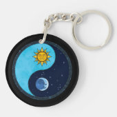 Porte-clés Symbole Sun Moon Yin Yang (Dos)