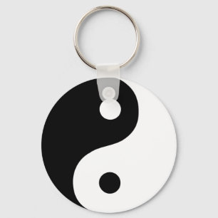 Porte-clés Symbole taoïste Yin Yang noir et blanc