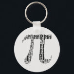 Porte-clés Symbole texte tapé Pi noir | Porte - clés mathémat<br><div class="desc">Conception unique avec symbole de texte tapé Pi noir. Arrière - plan blanc avec des lignes en diagonale grise. Idéal pour les étudiants,  les mathématiciens,  les professeurs de mathématiques/sciences,  les professeurs,  les chercheurs ou pour tous les types de scientifiques là-bas pour fêter la Journée de la Pi !</div>
