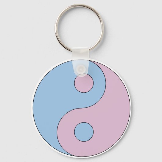 Porte-clés Symbole transgenre Yin Yang (Recto)