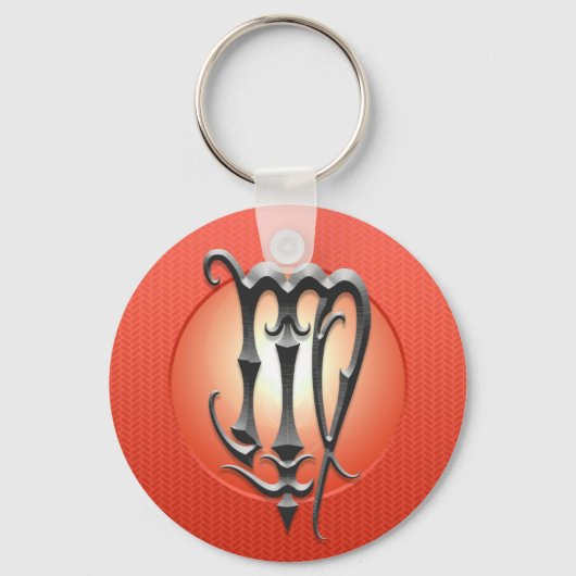 Porte-clés Symbole Virgo en fer, rouge (Recto)