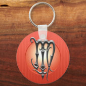 Porte-clés Symbole Virgo en fer, rouge (Recto)