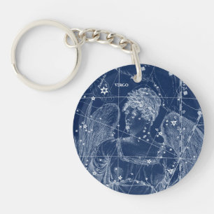 Porte-clés Symbole Virgo Zodiac Illustration Vintage
