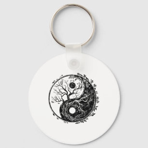 Porte-clés Symbole Yin Yang, Arbre de Vie, Tai Chi, Qigong, Y