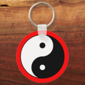 Porte-clés Symbole Yin Yang Couleur Bordure Zen (Recto)