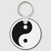 Porte-clés Symbole Yin Yang - tatouage solide design 2 (Recto)