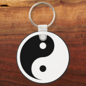 Porte-clés Symbole Yin Yang - tatouage solide design 2 (Recto)