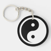 Porte-clés Symbole Yin Yang - tatouage solide design 2 (Devant)