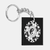 Porte-clés Symbole Ying et Yang Asiatique Signification Porte (Devant gauche)