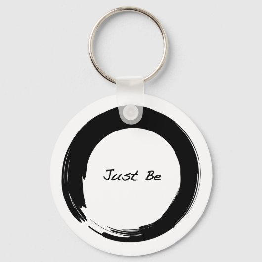 Porte-clés Symbole zen avec "Just Be" (Recto)